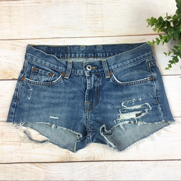 Lucky Brand Pants - Lucky Brand distressed patched denim shorts 24/25